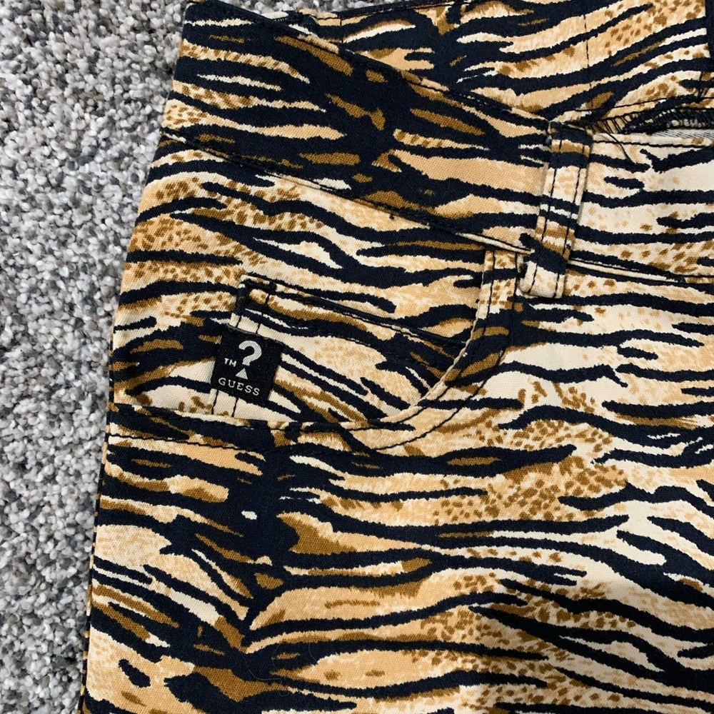Vintage Y2k Guess Leopard Print Stretch Jeans Siz… - image 3
